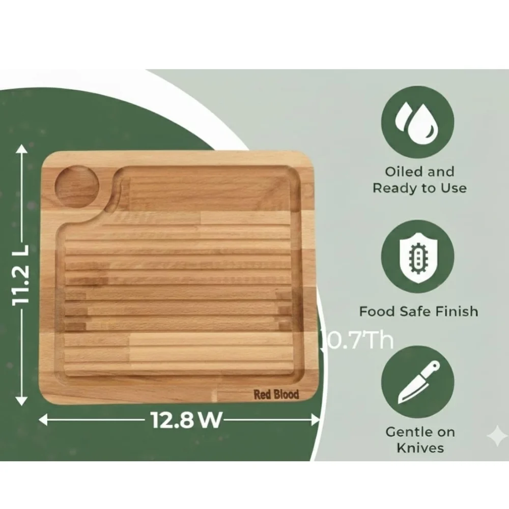 Beech Tree Wooden Steak Plate